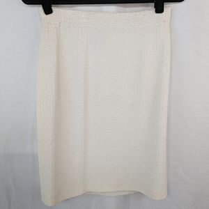 Beautiful St John Collection Cream Midi Skirt
